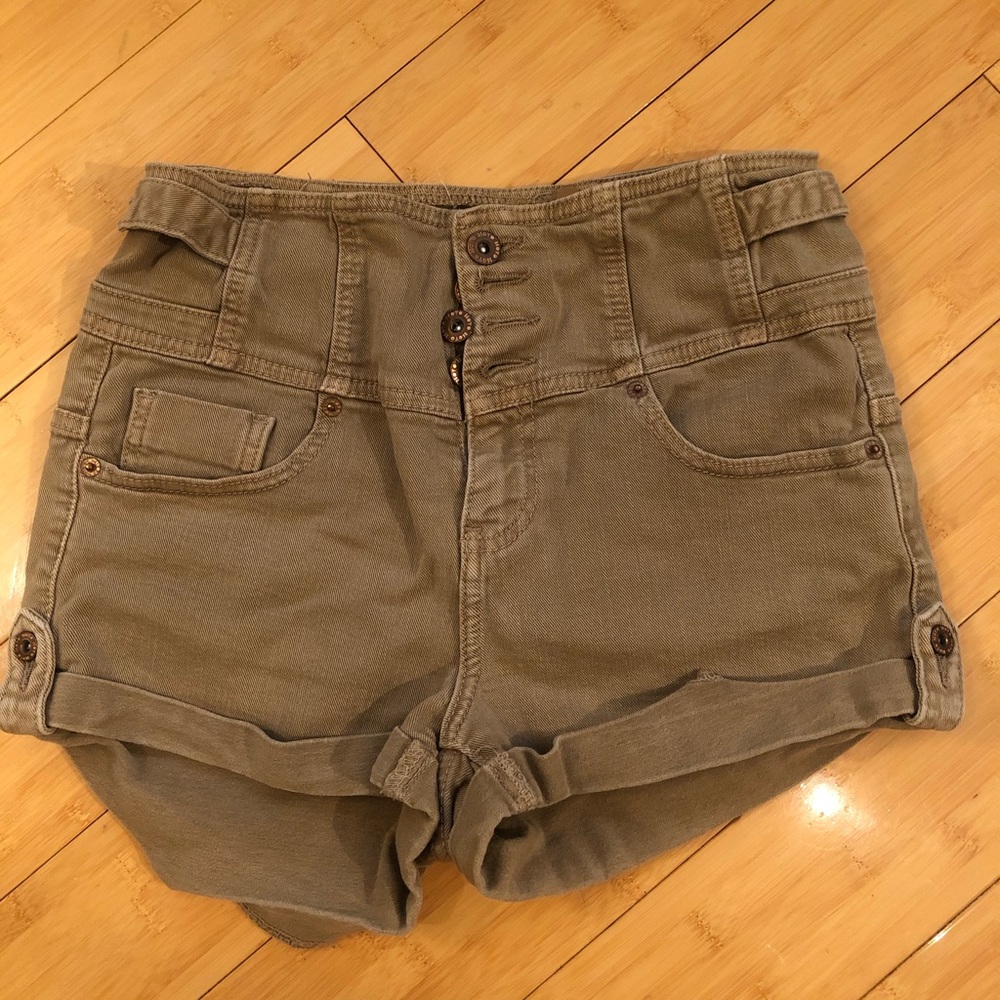 TopShop super high-waisted denim shorts